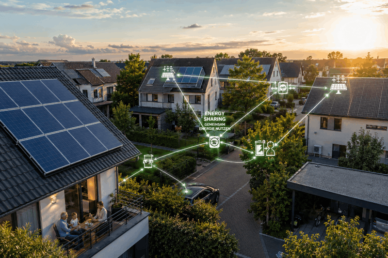 Energy Sharing: Wie Nachbarn künftig ihren Solarstrom miteinander teilen können