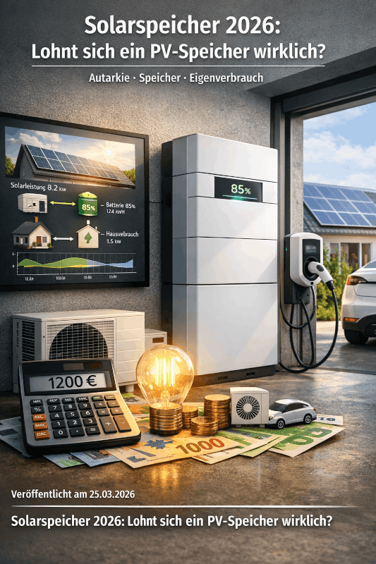 Solarspeicher 2026: Lohnt sich ein PV-Speicher wirklich?