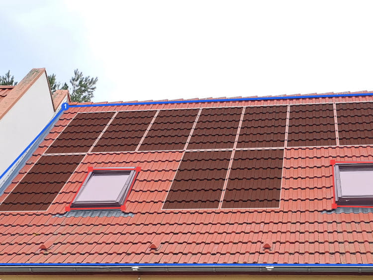 Dachbelegung mit PV-Modulen im Sonnify Tool