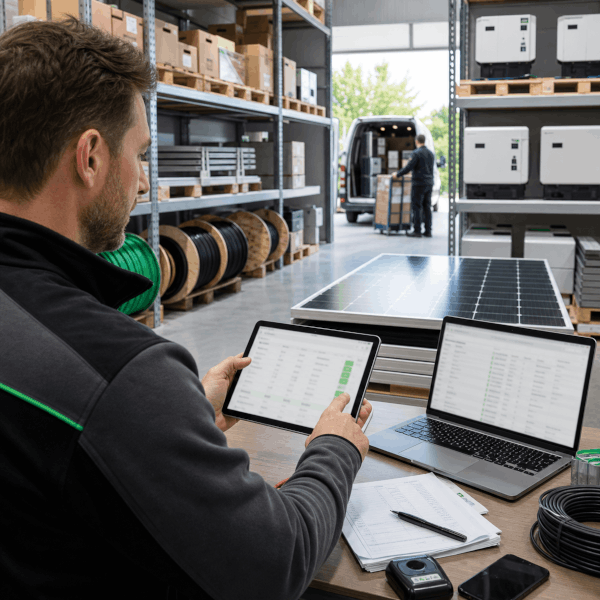Materialwirtschaft im Sonnify Solar-Portal