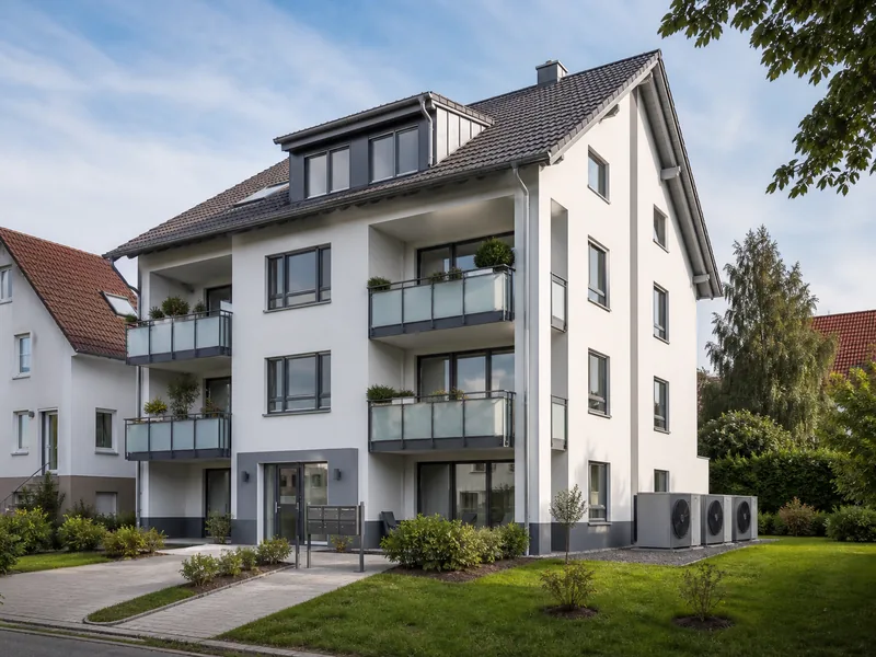 Mehrfamilienhaus mit Wärmepumpen