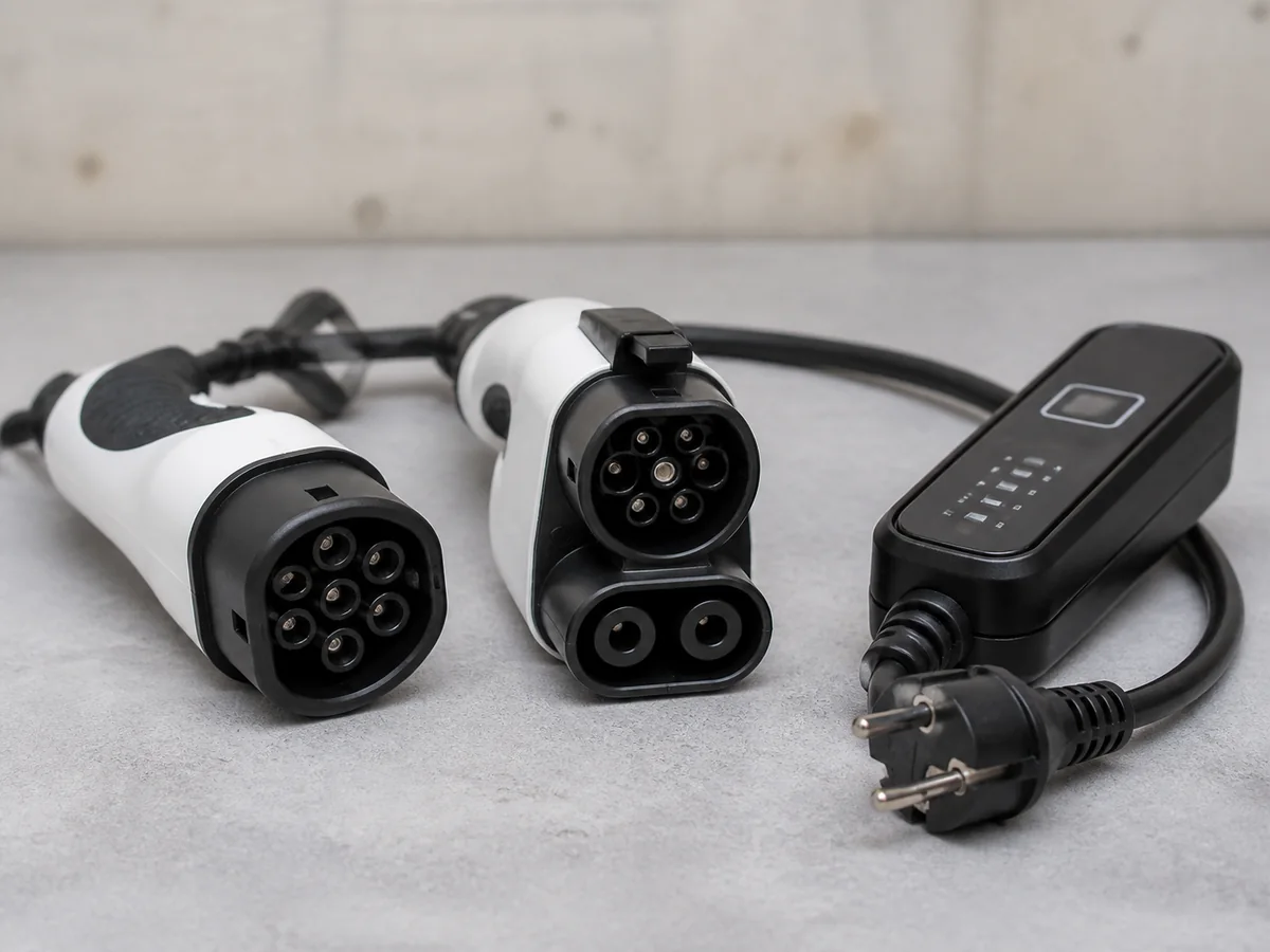 Typ-2- und CCS-Ladestecker für Elektroautos